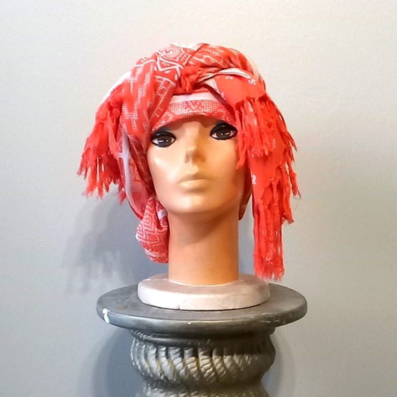 Stunning 2pc Orange Gaucho top & wrap - Picture 10 of 16